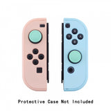 PlayVital Switch Joystick Caps, Switch Lite Thumbstick Caps, Silicone Analog Cover for Joycon of Switch OLED, Thumb Grip Rocker Caps for Nintendo Switch & Switch Lite - 4 Pcs Mint Green - NJM1013