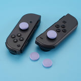 PlayVital Switch Joystick Caps, Switch Lite Thumbstick Caps, Silicone Analog Cover for Joycon of Switch OLED, Thumb Grip Rocker Caps for Nintendo Switch & Switch Lite - 4 Pcs Light Violet- NJM1014