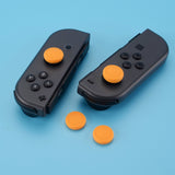 PlayVital Switch Joystick Caps, Switch Lite Thumbstick Caps, Silicone Analog Cover for Joycon of Switch OLED, Thumb Grip Rocker Caps for Nintendo Switch & Switch Lite - 4 Pcs Caution Yellow - NJM1015