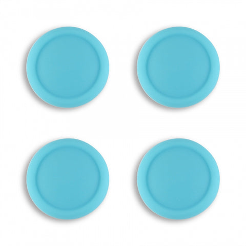 PlayVital Switch Joystick Caps, Switch Lite Thumbstick Caps, Silicone Analog Cover for Joycon of Switch OLED, Thumb Grip Rocker Caps for Nintendo Switch & Switch Lite - 4 Pcs Bondi Blue - NJM1020