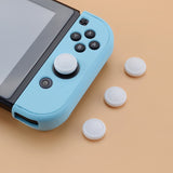 PlayVital Switch Joystick Caps, Switch Lite Thumbstick Caps, Silicone Analog Cover for Joycon of Switch OLED, Thumb Grip Rocker Caps for Nintendo Switch & Switch Lite - 4 Pcs White - NJM1022