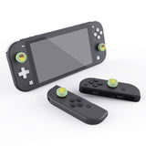 PlayVital Cheese & Pudding Cute Switch Thumb Grip Caps, Matcha Green Joystick Caps for NS Switch Lite, Silicone Analog Cover Thumbstick Grips for Joycon of Switch OLED - NJM1102