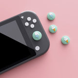 PlayVital Ice Cream Cute Switch Thumb Grip Caps, Seafoam Green Joystick Caps for NS Switch Lite, Silicone Analog Cover Thumbstick Grips for Joycon of Switch OLED - NJM1103