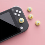 PlayVital Ice Cream Cute Switch Thumb Grip Caps, Cream Yellow Joystick Caps for NS Switch Lite, Silicone Analog Cover Thumbstick Grips for Joycon of Switch OLED - NJM1107