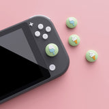 PlayVital Ice Cream Cute Switch Thumb Grip Caps, Matcha Green Joystick Caps for NS Switch Lite, Silicone Analog Cover Thumbstick Grips for Joycon of Switch OLED - NJM1108