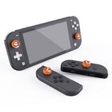 PlayVital Kitten & Doggie Cute Switch Thumb Grip Caps, Orange Joystick Caps for NS Switch Lite, Silicone Analog Cover Thumbstick Grips for Joycon of Switch OLED - NJM1109