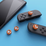 PlayVital Kitten & Doggie Cute Switch Thumb Grip Caps, Orange Joystick Caps for NS Switch Lite, Silicone Analog Cover Thumbstick Grips for Joycon of Switch OLED - NJM1109