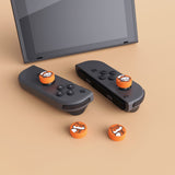 PlayVital Kitten & Doggie Cute Switch Thumb Grip Caps, Orange Joystick Caps for NS Switch Lite, Silicone Analog Cover Thumbstick Grips for Joycon of Switch OLED - NJM1109