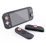 PlayVital Kitten & Doggie Cute Switch Thumb Grip Caps, Pale Red Joystick Caps for NS Switch Lite, Silicone Analog Cover Thumbstick Grips for Joycon of Switch OLED - NJM1112