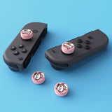 PlayVital Kitten & Doggie Cute Switch Thumb Grip Caps, Pale Red Joystick Caps for NS Switch Lite, Silicone Analog Cover Thumbstick Grips for Joycon of Switch OLED - NJM1112