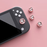 PlayVital Kitten & Doggie Cute Switch Thumb Grip Caps, Pale Red Joystick Caps for NS Switch Lite, Silicone Analog Cover Thumbstick Grips for Joycon of Switch OLED - NJM1112