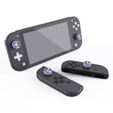 PlayVital Kitten & Doggie Cute Switch Thumb Grip Caps, Light Violet Joystick Caps for NS Switch Lite, Silicone Analog Cover Thumbstick Grips for Joycon of Switch OLED - NJM1113