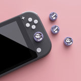 PlayVital Kitten & Doggie Cute Switch Thumb Grip Caps, Light Violet Joystick Caps for NS Switch Lite, Silicone Analog Cover Thumbstick Grips for Joycon of Switch OLED - NJM1113