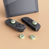 PlayVital Kitten & Doggie Cute Switch Thumb Grip Caps, Matcha Green Joystick Caps for NS Switch Lite, Silicone Analog Cover Thumbstick Grips for Joycon of Switch OLED - NJM1116