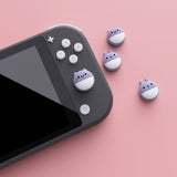 PlayVital Rabbit & Squirrel Cute Switch Thumb Grip Caps, Light Violet Joystick Caps for NS Switch Lite, Silicone Analog Cover Thumbstick Grips for Joycon of Switch OLED - NJM1120