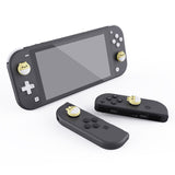 PlayVital Rabbit & Squirrel Cute Switch Thumb Grip Caps, Cream Yellow Joystick Caps for NS Switch Lite, Silicone Analog Cover Thumbstick Grips for Joycon of Switch OLED - NJM1122