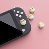 PlayVital Rabbit & Squirrel Cute Switch Thumb Grip Caps, Cream Yellow Joystick Caps for NS Switch Lite, Silicone Analog Cover Thumbstick Grips for Joycon of Switch OLED - NJM1122