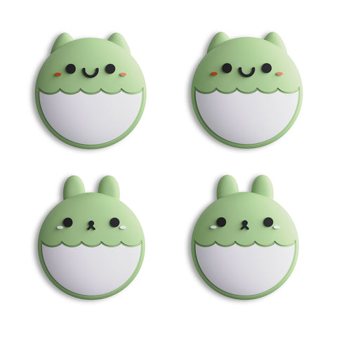 PlayVital Rabbit & Squirrel Cute Switch Thumb Grip Caps, Matcha Green Joystick Caps for NS Switch Lite, Silicone Analog Cover Thumbstick Grips for Joycon of Switch OLED - NJM1123