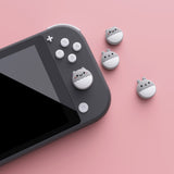 PlayVital Rabbit & Squirrel Cute Switch Thumb Grip Caps, Light Gray Joystick Caps for NS Switch Lite, Silicone Analog Cover Thumbstick Grips for Joycon of Switch OLED - NJM1124