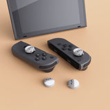 PlayVital Rabbit & Squirrel Cute Switch Thumb Grip Caps, Light Gray Joystick Caps for NS Switch Lite, Silicone Analog Cover Thumbstick Grips for Joycon of Switch OLED - NJM1124