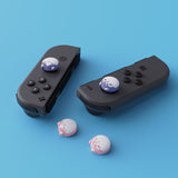 PlayVital Husky & Kitty Cute Switch Thumb Grip Caps, Joystick Caps for NS Switch Lite, Silicone Analog Cover Thumbstick Grips for Joycon of Switch OLED - Pale Red & Light Violet - NJM1132