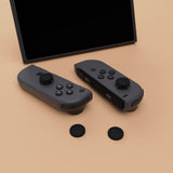 PlayVital Joystick Caps for NS, Thumbstick Caps for Switch Lite, Silicone Analog Cover for Joycon of Switch OLED, Thumb Grip Rocker Caps for Switch & Switch Lite & Switch OLED - Black- NJM1141