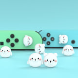 PlayVital Polar Bear & Baby Seal Cute Switch Thumb Grip Caps, Joystick Caps for NS Switch Lite, Silicone Analog Cover Thumbstick Grips for Joycon of Switch OLED - NJM1145