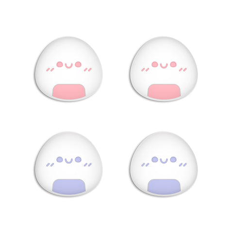 PlayVital Light Violet & Pink Cute Switch Thumb Grip Caps, Joystick Caps for NS Switch Lite, Silicone Analog Cover Thumbstick Grips for Joycon of Switch OLED - NJM1157