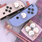 PlayVital Light Violet & Pink Cute Switch Thumb Grip Caps, Joystick Caps for NS Switch Lite, Silicone Analog Cover Thumbstick Grips for Joycon of Switch OLED - NJM1157