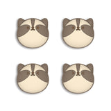 PlayVital Little Raccoon Cute Switch Thumb Grip Caps, Joystick Caps for NS Switch Lite, Silicone Analog Cover Thumbstick Grips for Joycon of Switch OLED - NJM1162