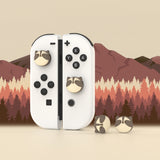 PlayVital Little Raccoon Cute Switch Thumb Grip Caps, Joystick Caps for NS Switch Lite, Silicone Analog Cover Thumbstick Grips for Joycon of Switch OLED - NJM1162