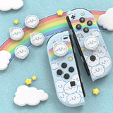 PlayVital Rainbow Clouds & Rainy Clouds Cute Switch Thumb Grip Caps, Joystick Caps for NS Switch Lite, Silicone Analog Cover Thumbstick Grips for Joycon of Switch OLED - NJM1165