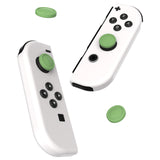 PlayVital Switch Joystick Caps, Switch Lite Thumbstick Caps, Silicone Analog Cover for Joycon of Switch OLED, Thumb Grip Rocker Caps for Nintendo Switch & Switch Lite - 4 Pcs Matcha Green - NJM1166