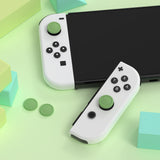 PlayVital Switch Joystick Caps, Switch Lite Thumbstick Caps, Silicone Analog Cover for Joycon of Switch OLED, Thumb Grip Rocker Caps for Nintendo Switch & Switch Lite - 4 Pcs Matcha Green - NJM1166