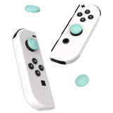 PlayVital Switch Joystick Caps, Switch Lite Thumbstick Caps, Silicone Analog Cover for Joycon of Switch OLED, Thumb Grip Rocker Caps for Nintendo Switch & Switch Lite - 4 Pcs Misty Green - NJM1167