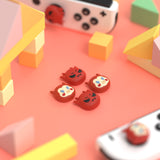 PlayVital Little Devils Switch Thumb Grip Caps, Joystick Caps for NS Switch Lite, Silicone Analog Cover Thumbstick Grips for Joycon of Switch OLED - NJM1178