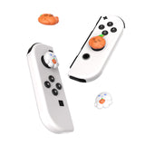 PlayVital Switch Joystick Caps, Switch Lite Thumbstick Caps, Silicone Analog Cover for Joycon of Switch OLED Thumb Grip Rocker Caps for Nintendo Switch & Switch Lite - Spooky Ghost with Pumpkin - NJM1179