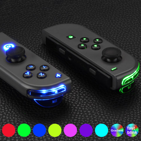 eXtremeRate 7 Colors 9 Modes NS Joycon DFS LED Kit for NS Switch, Multi-Colors Luminated Classical Symbols ABXY Trigger Face Buttons for NS Switch & Switch OLED Model JoyCon - JoyCon NOT Included - NSLED012G2