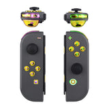 eXtremeRate 7 Colors 9 Modes NS Joycon DFS LED Kit, Multi-Colors Luminated Chrome Gold Classical Symbols ABXY Trigger Face Button for NS Switch Joy-Con Controller - Joycon NOT Included - NSLED016G2