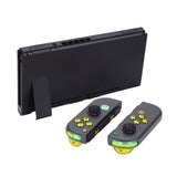 eXtremeRate 7 Colors 9 Modes NS Joycon DFS LED Kit, Multi-Colors Luminated Chrome Gold Classical Symbols ABXY Trigger Face Button for NS Switch Joy-Con Controller - Joycon NOT Included - NSLED016G2