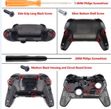 eXtremeRate Chameleon Replacement Handle Grips for Nintendo Switch Pro Controller, Green Purple DIY Hand Grip Shell for Nintendo Switch Pro - Controller NOT Included - GRP311
