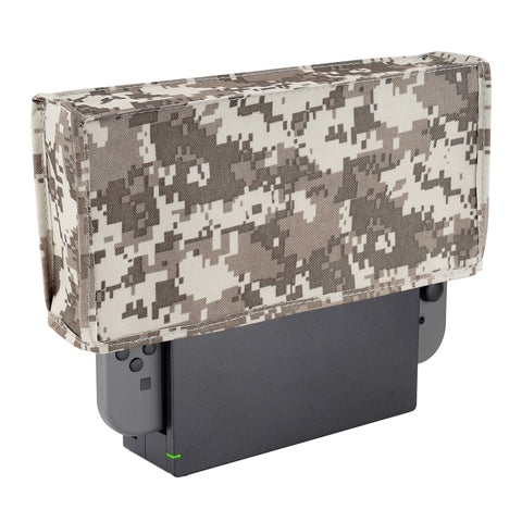 PlayVital Digital Camouflage Nylon Dust Cover, Soft Neat Lining Dust Guard, Anti Scratch Waterproof Cover Sleeve for NS & Switch OLED Charging Dock - NTA8009