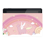 PlayVital Candy Rainbow Unicorn Patterned Custom Protective Case for NS Switch Charging Dock, Dust Anti Scratch Dust Hard Cover for NS Switch Dock - Dock NOT Included - NTG7007