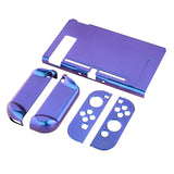 PlayVital Chameleon Purple Blue Glossy Back Cover for NS Switch Console, NS Joycon Handheld Controller Separable Protector Hard Shell, Customized Dockable Protective Case for NS Switch - NTP303