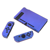 PlayVital Chameleon Purple Blue Glossy Back Cover for NS Switch Console, NS Joycon Handheld Controller Separable Protector Hard Shell, Customized Dockable Protective Case for NS Switch - NTP303