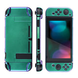 PlayVital Chameleon Green Purple Glossy Back Cover for NS Switch Console, NS Joycon Handheld Controller Separable Protector Hard Shell, Customized Dockable Protective Case for NS Switch - NTP304