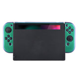 PlayVital Chameleon Green Purple Glossy Back Cover for NS Switch Console, NS Joycon Handheld Controller Separable Protector Hard Shell, Customized Dockable Protective Case for NS Switch - NTP304