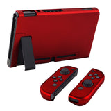 PlayVital Scarlet Red Back Cover for NS Switch Console, NS Joycon Handheld Controller Separable Protector Hard Shell, Customized Dockable Protective Case for NS Switch - NTP305