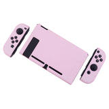 PlayVital Cherry Blossoms Pink Back Cover for Nintendo Switch Console, NS Joycon Handheld Controller Separable Protector Hard Shell, Customized Dockable Protective Case for Nintendo Switch - NTP312