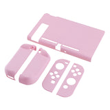 PlayVital Cherry Blossoms Pink Back Cover for Nintendo Switch Console, NS Joycon Handheld Controller Separable Protector Hard Shell, Customized Dockable Protective Case for Nintendo Switch - NTP312